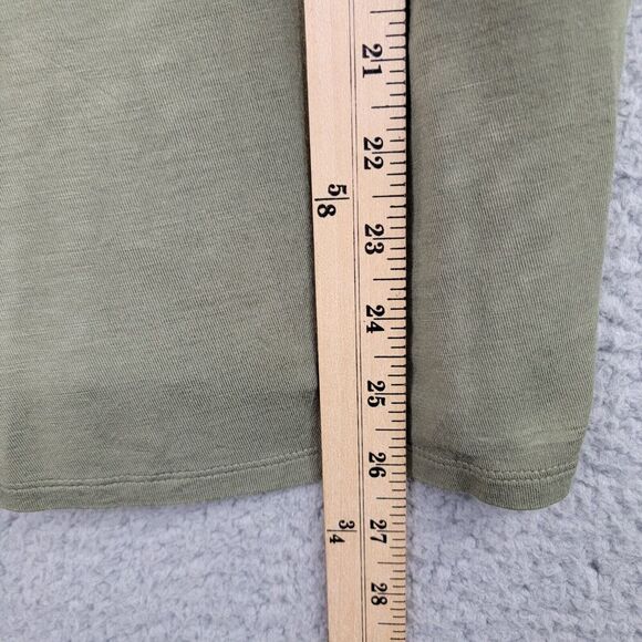 Knit Top Blouse Womens L Green Metallic Studs Scoop Neck  Short Sleeves Light - Picture 12 of 13